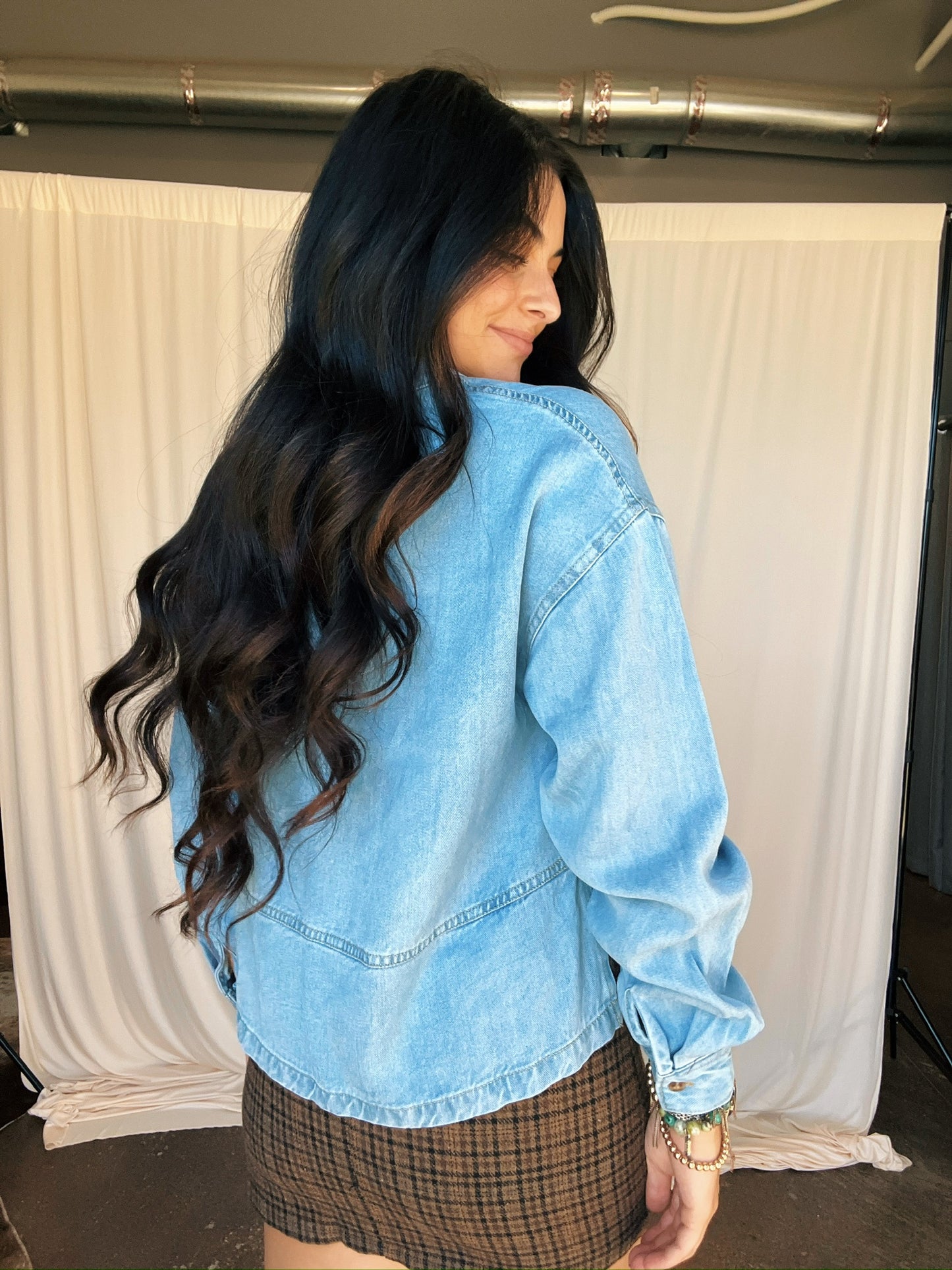 Classic Charm Denim Top