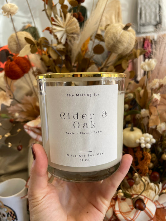 Melting Jar Cider and Oak Candle