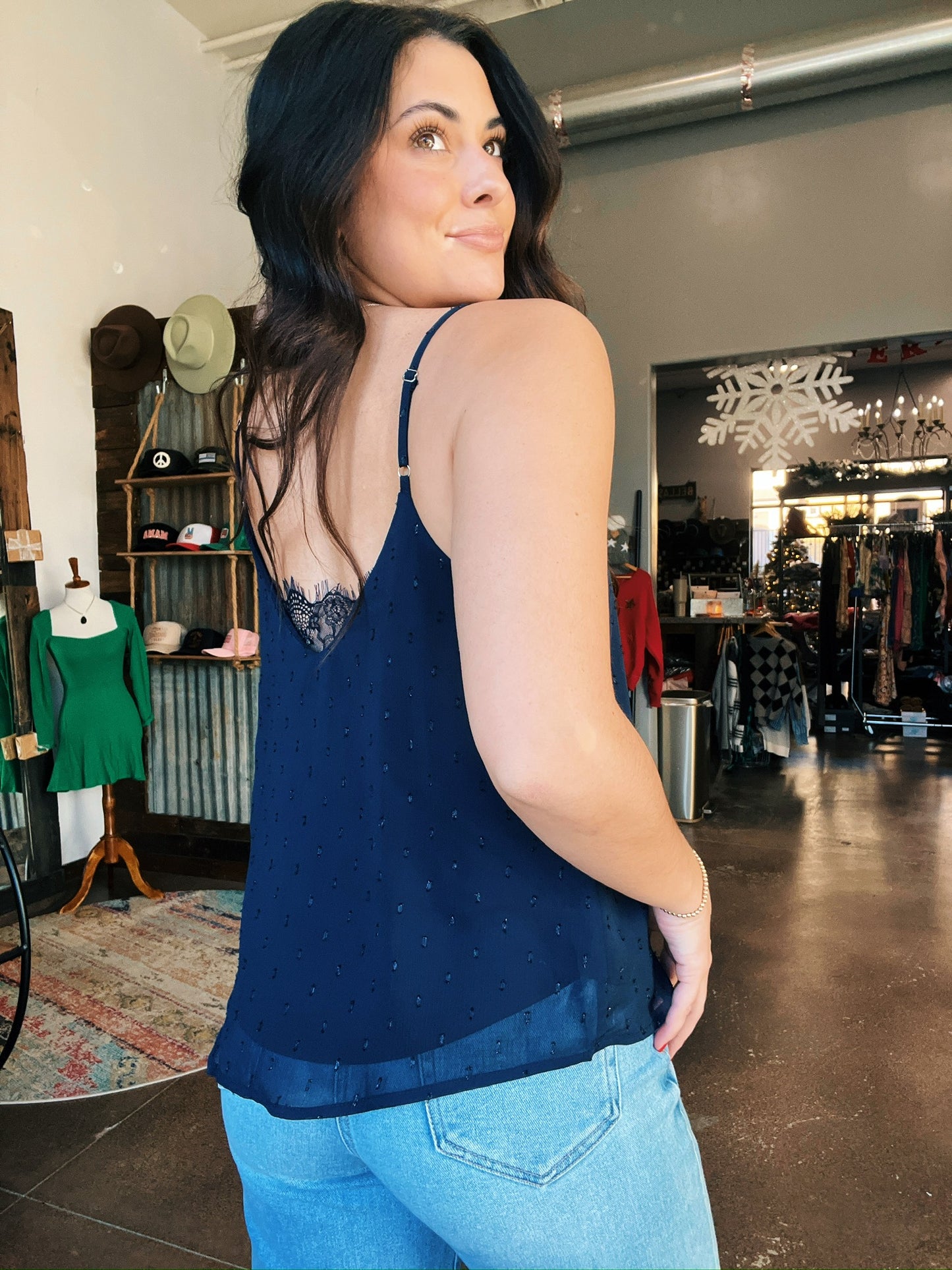 Bottoms Up Lace Cami