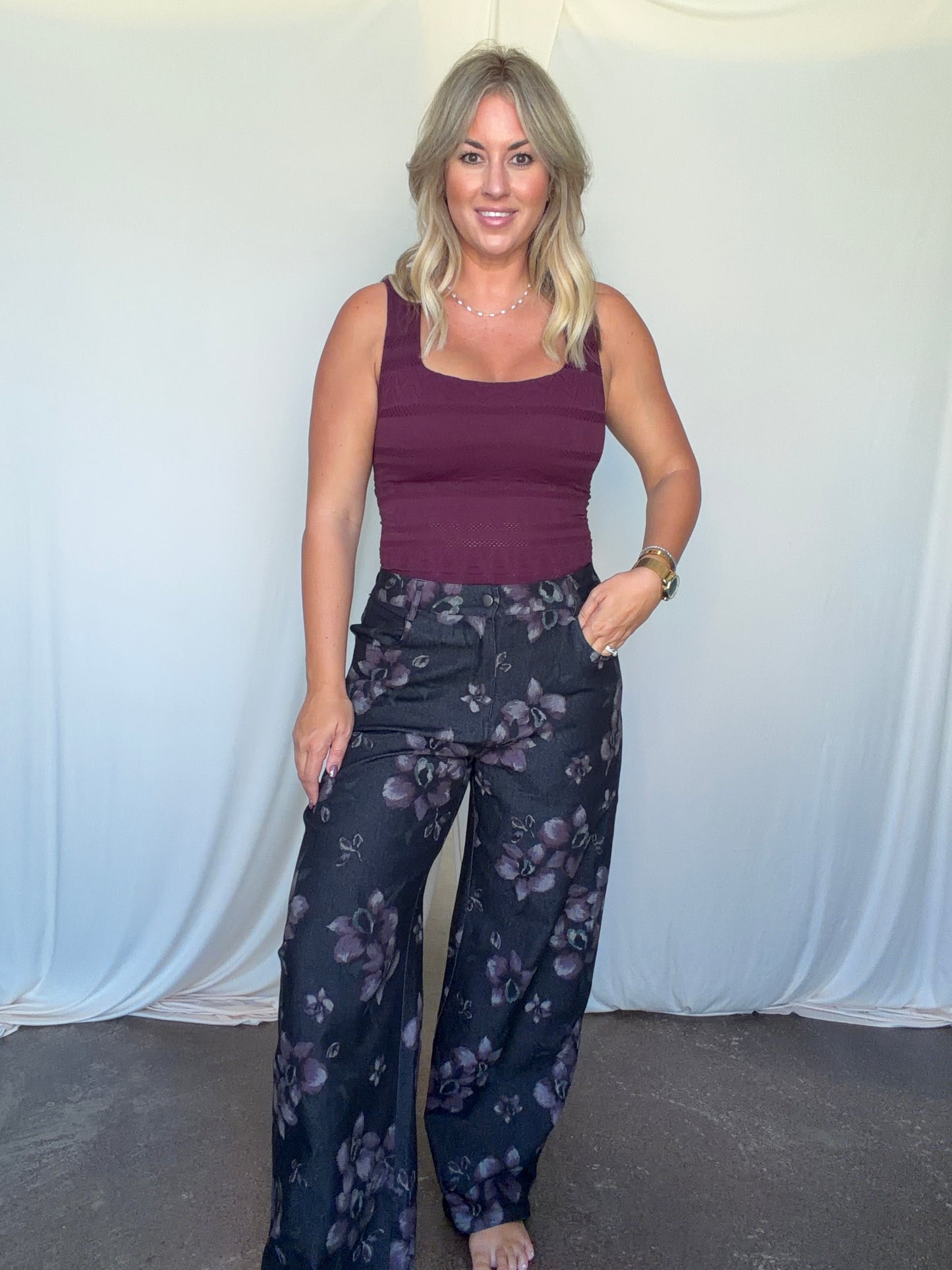 Magnolia Floral Jeans