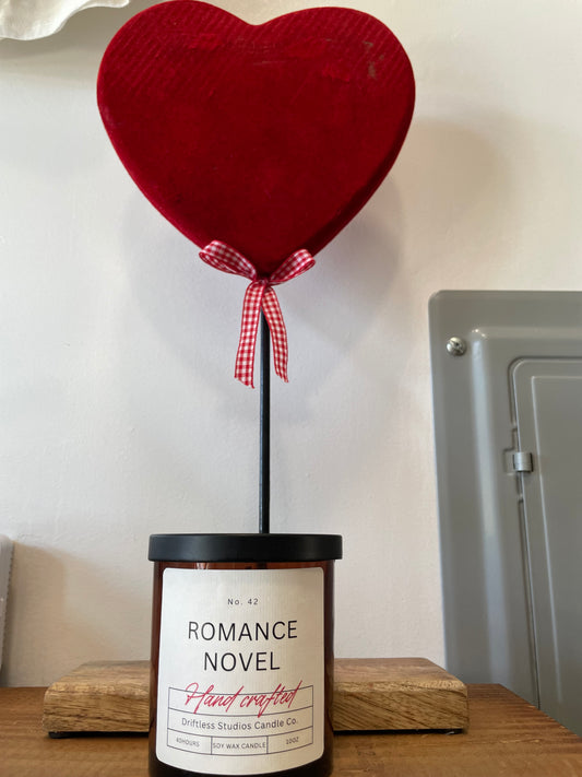 Romance Novel Candle