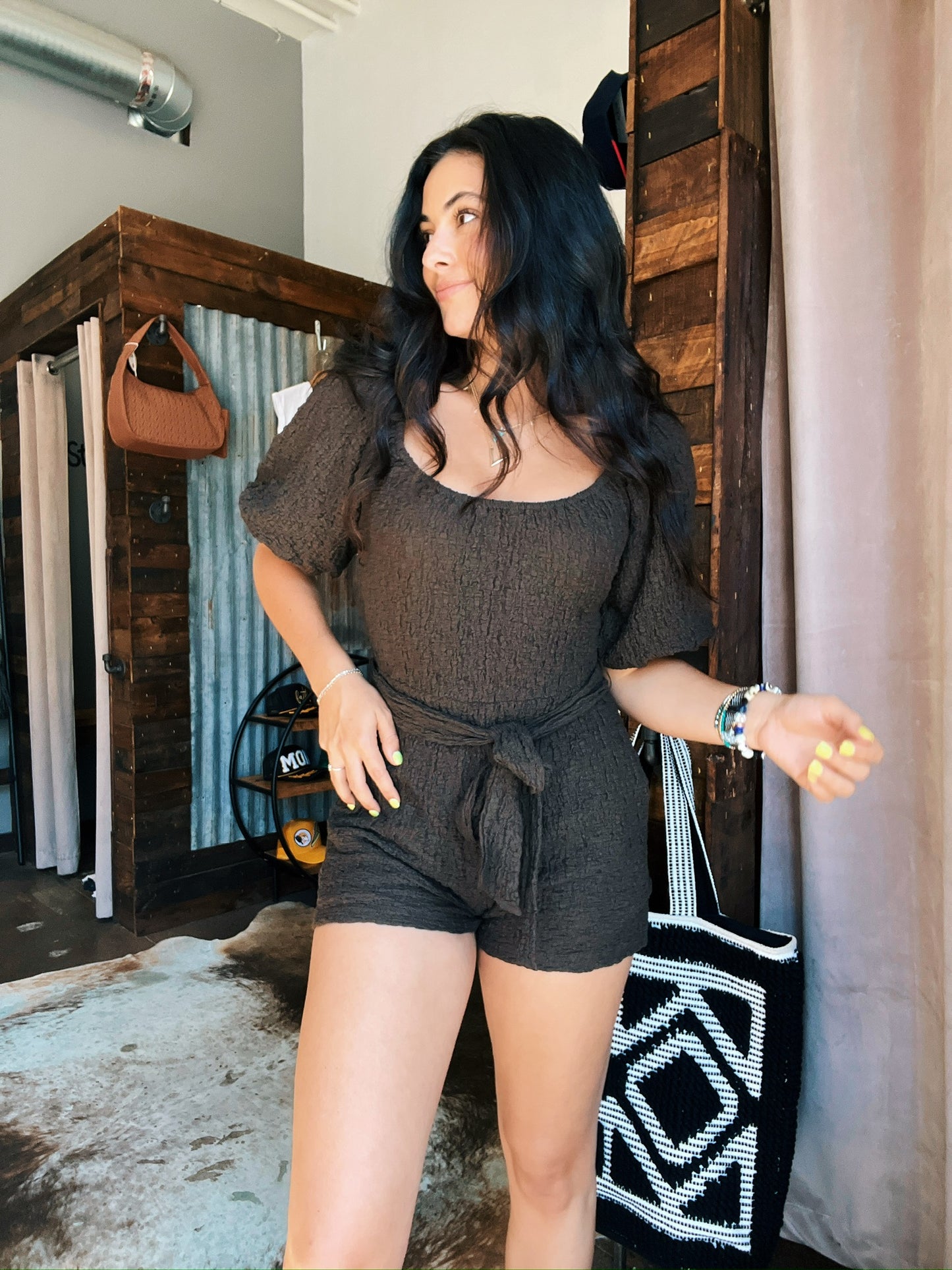 Sophie Puff Sleeve Romper