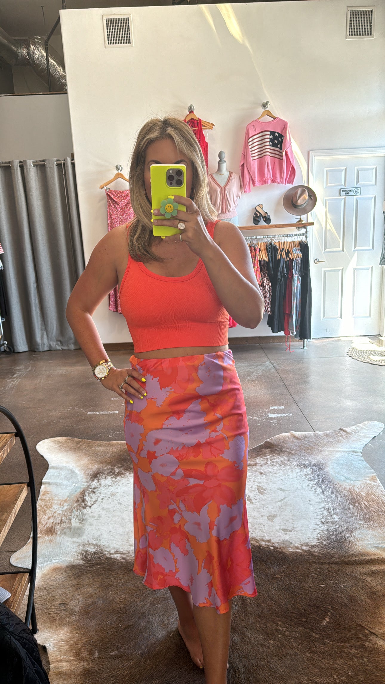 Rose Bud Midi Skirt