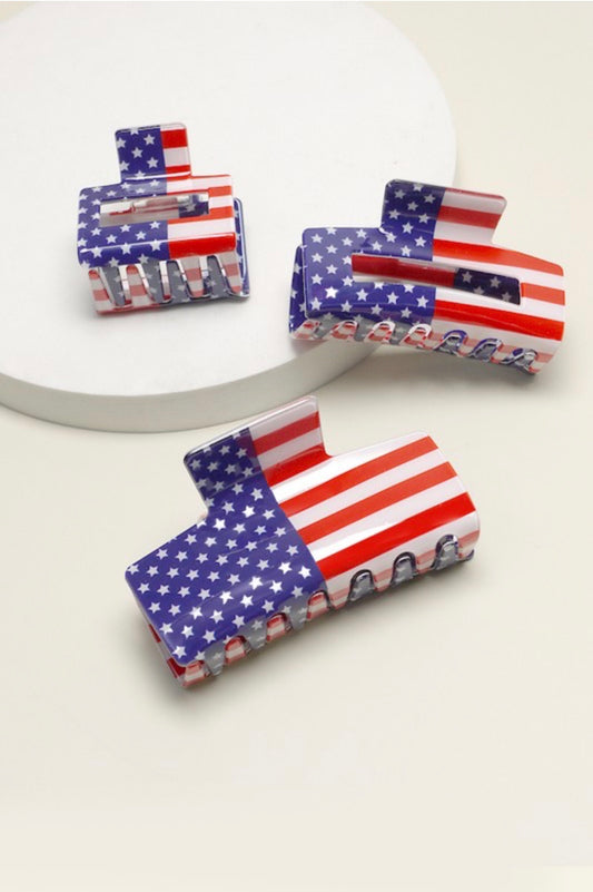 USA Flag Hair Clip
