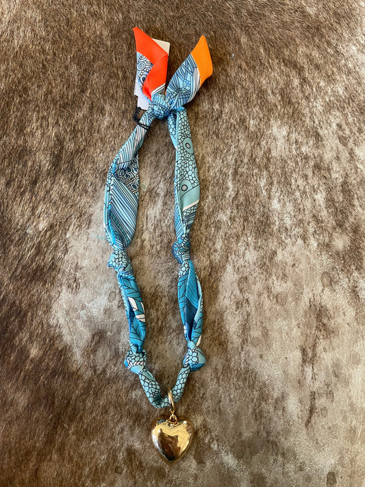 Gabby Heart Scarf Necklace