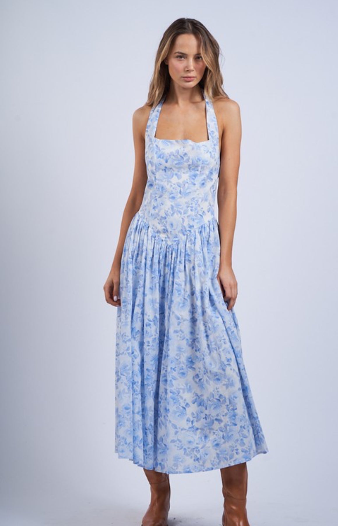 Boca Blu Floral Halter Dress