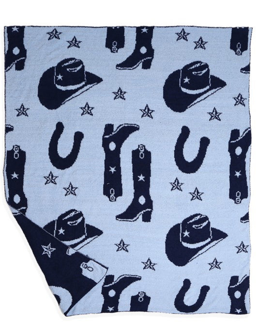 Cowboy Hats & Boots Blanket