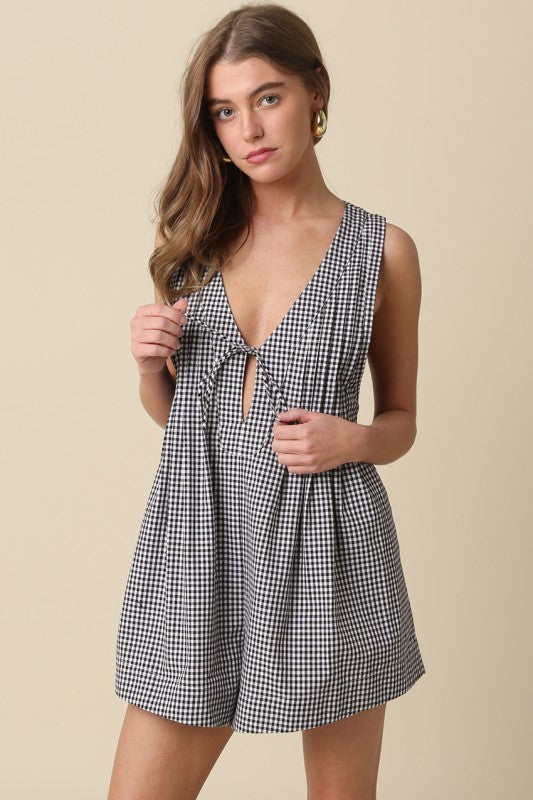 Hailey Gingham Romper