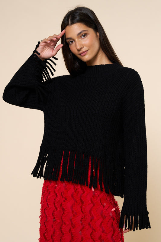 Freely Fringe Sweater