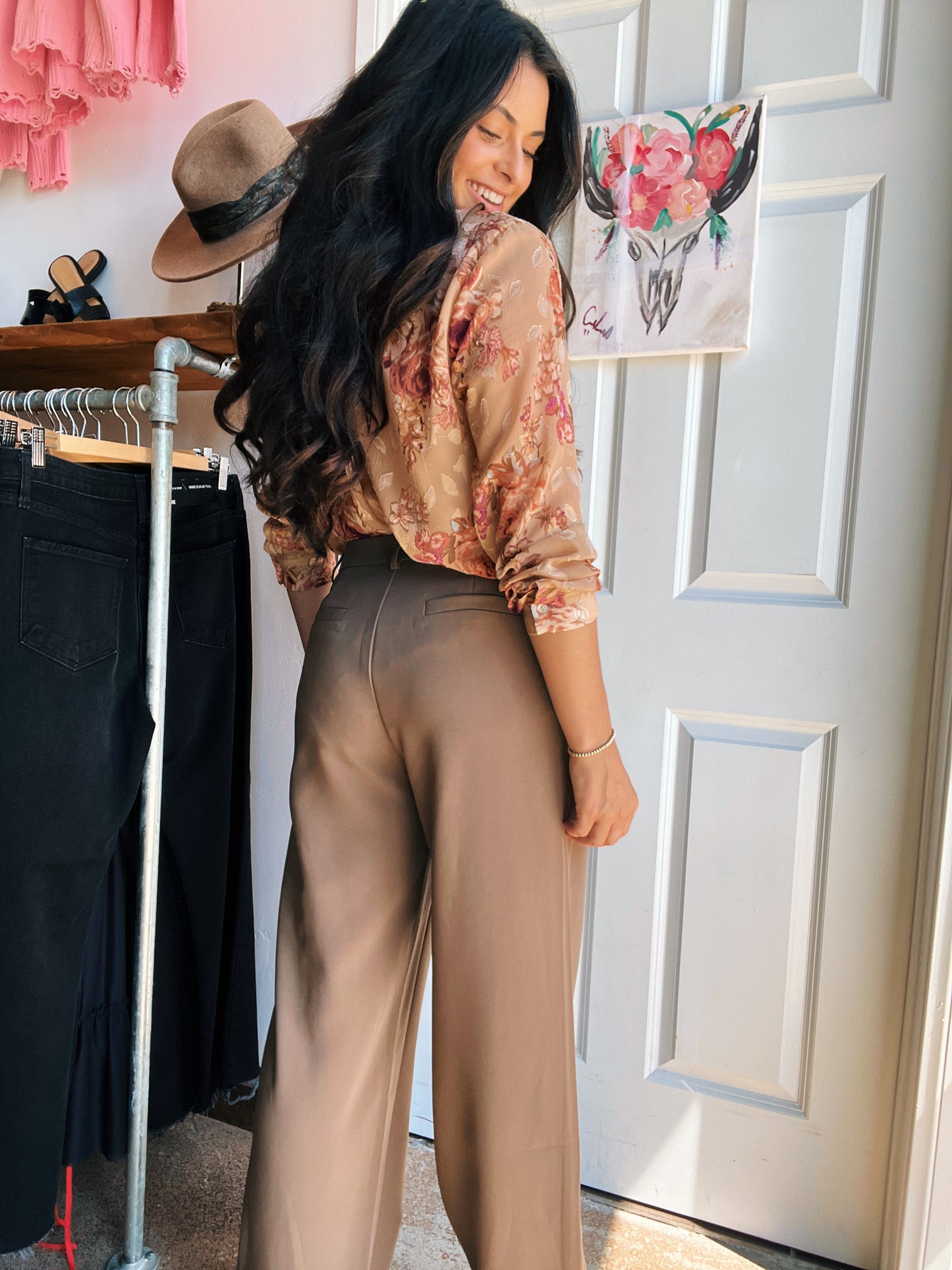 Twill Boyfriend Slacks