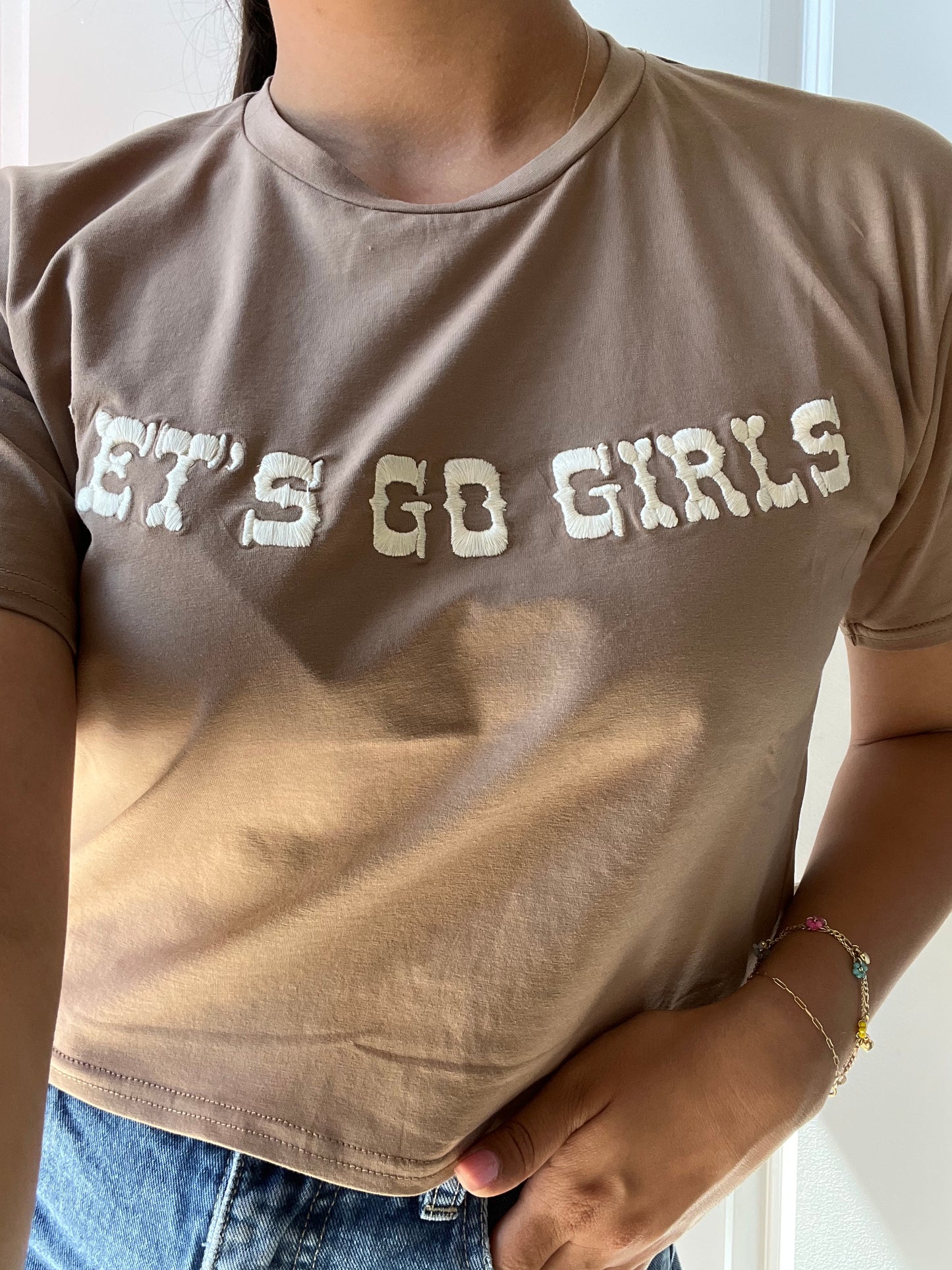 LET'S GO GIRLS EMBROIDERED Tee