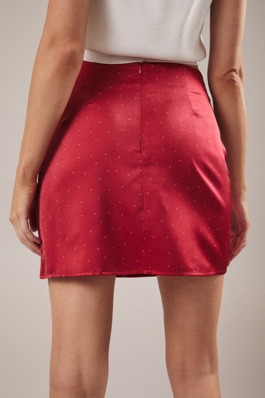 Kiss Me Satin Mini Skirt