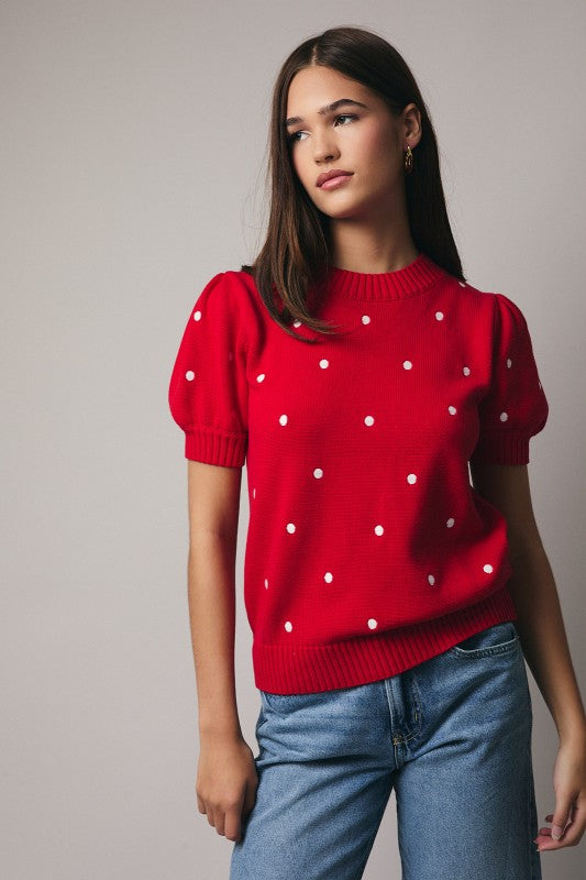 Miss Dot Sweater Top