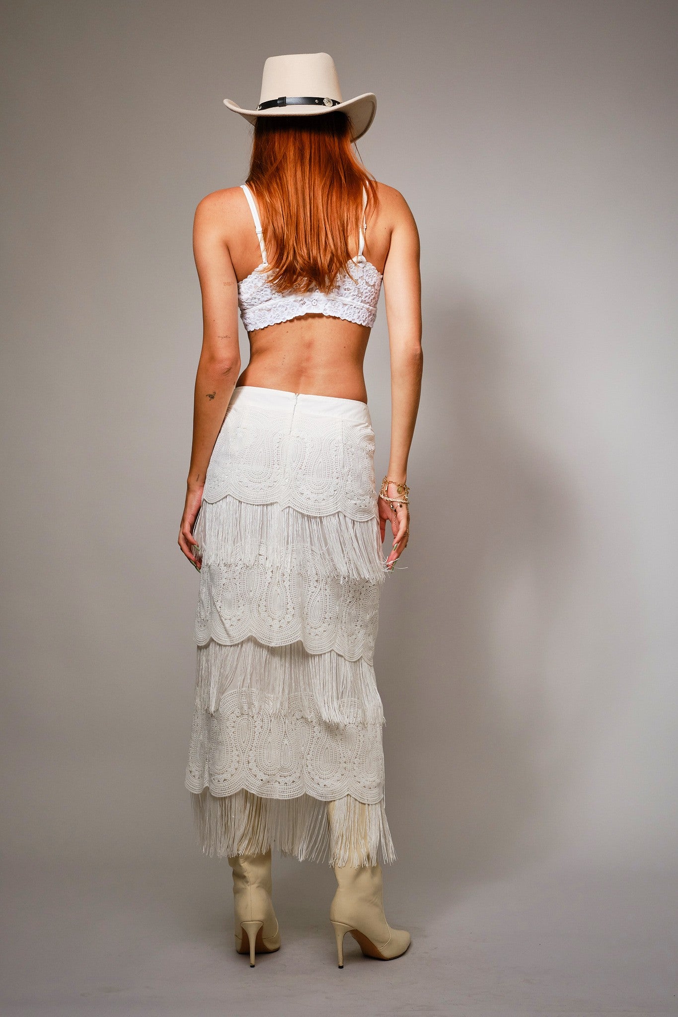 Whisper Fringe Maxi Skirt